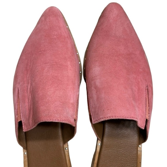One Teaspoon Suede Leather Mules Pink Women’s Size 7 Slip On CottageCore Prarie - Picture 14 of 16